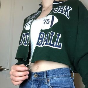 New York Football cropped hoodie